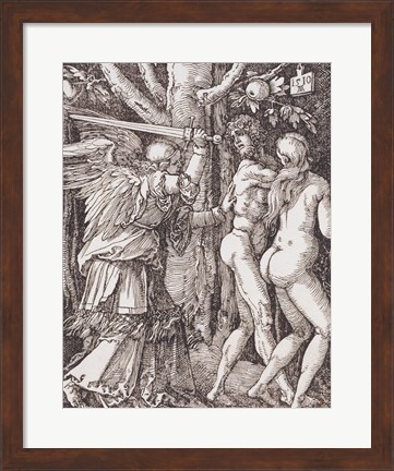 Framed Adam and Eve Exit Eden Print