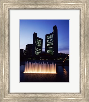 Framed City Hall &amp; Nathan Phillips Square, Toronto, Canada Print
