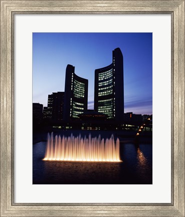 Framed City Hall &amp; Nathan Phillips Square, Toronto, Canada Print