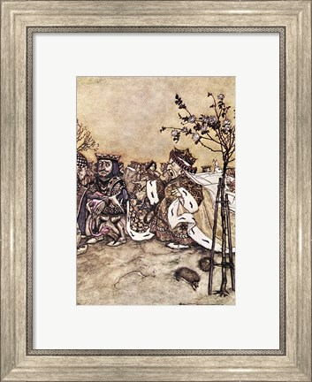 Framed Alice in Wonderland, Off with her head! Print