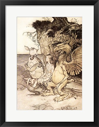 Framed Alice in Wonderland, That&#39;s very curious Print