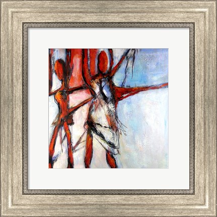 Framed Abstract Figure Study Print