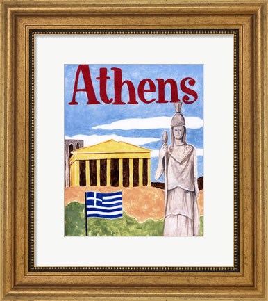 Framed Athens (A) Print