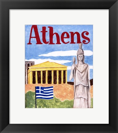Framed Athens (A) Print