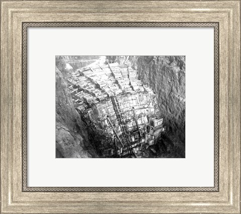Framed As the Hoover Dam forms Print
