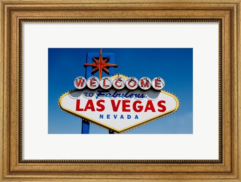 Framed Sign in daytime, Las Vegas, Nevada Print