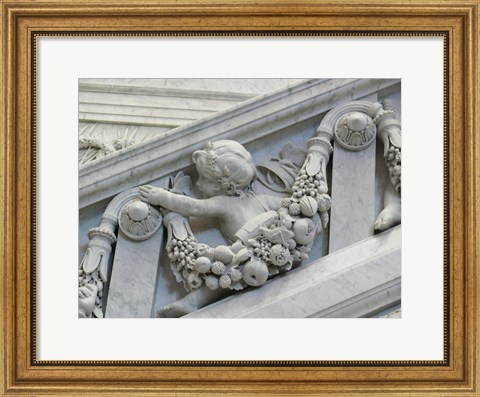 Framed Library of congress architecture detail child turned Print