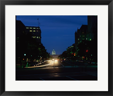 Framed Traffic on a road, Washington, D.C., USA Print