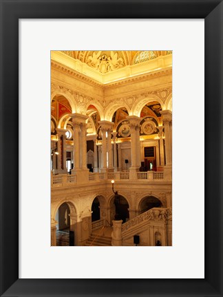 Framed USA, Washington DC, Library of Congress interior Print