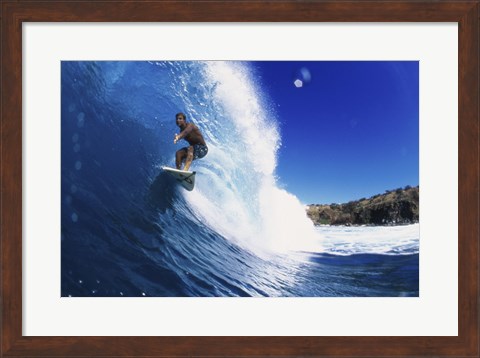 Framed Surfing - Action shot Print