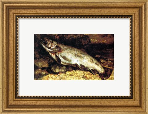 Framed Gustave Courbet - The Trout Print