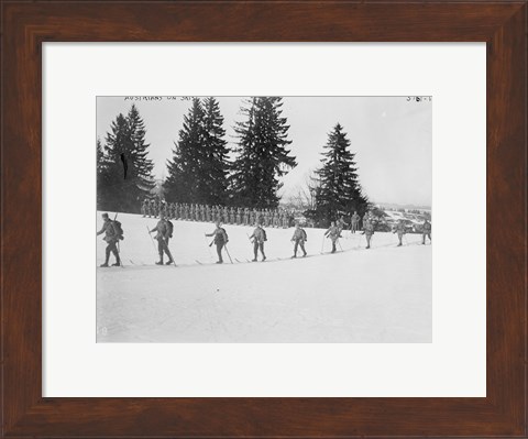 Framed Austrians on Skis Print