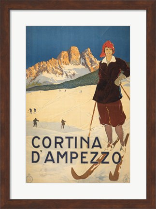 Framed Cortina d&#39;Ampezzo Print
