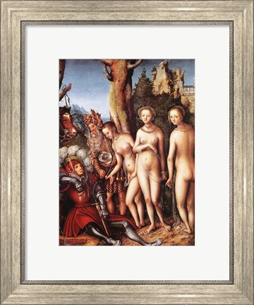 Framed Lucas Cranach D. A. - The Judgment of Paris Print