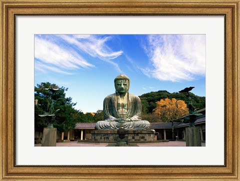 Framed Buddha, Daibutsu, Kamakura, Tokyo, Japan Print