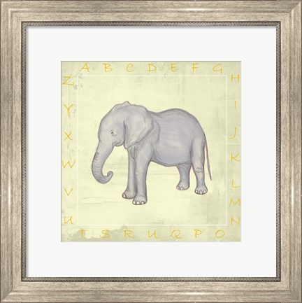 Framed Elephant Alphabet Print