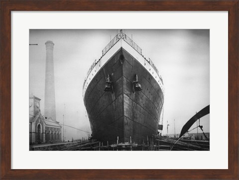 Framed Titanic at the Thompson Graving Dock Print