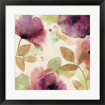 Framed Watercolour Florals II Print