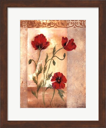 Framed Red Poppies IV Print