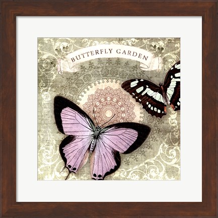Framed Butterfly Notes XII Print