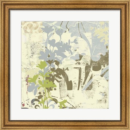 Framed Floral Swhirls III Print