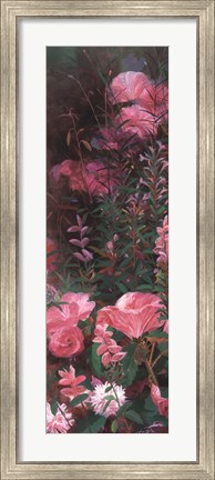 Framed Pink Azalea Garden I Print
