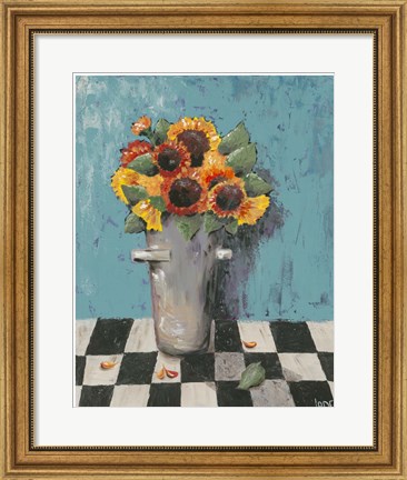 Framed Bright Sunflowers Print
