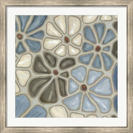 Framed Tiled Petals II Print