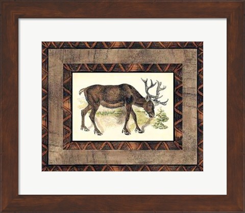 Framed Rustic Moose Print