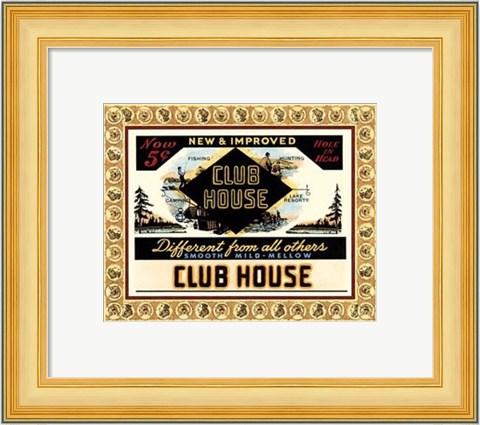 Framed Clubhouse Cigars Print