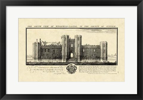 Framed Vintage Wingfield Castle Print