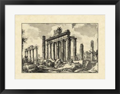 Framed Vintage Roman Ruins I Print