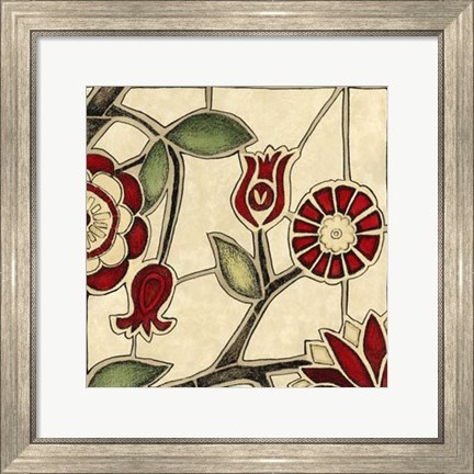 Framed Floral Mosaic II Print