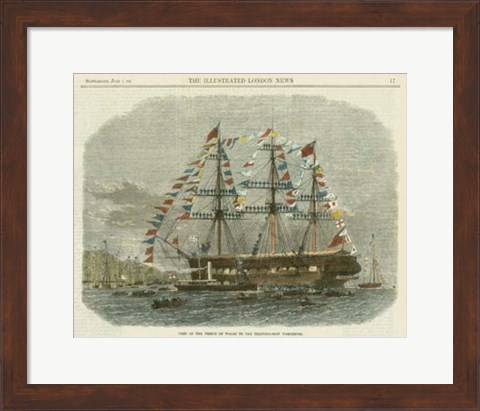 Framed Antique Clipper Ship I Print