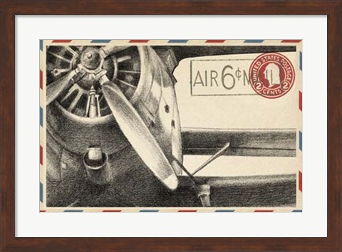 Framed Vintage Airmail II Print