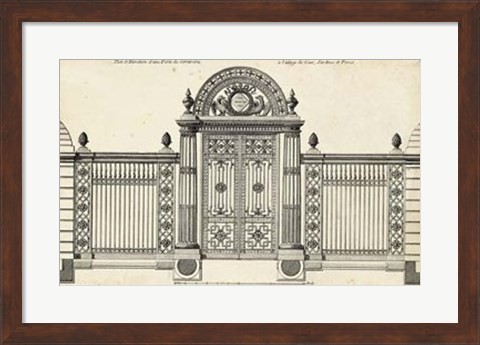 Framed Neufforge Gate IV Print