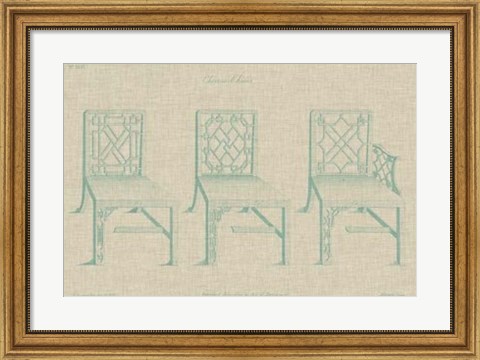 Framed Chinese Chippendale Chairs I Print