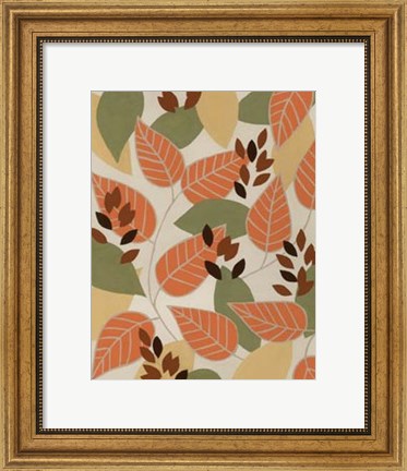Framed Tangerine Autumn I Print