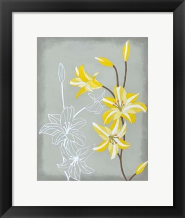 Framed Floral Echo II Print
