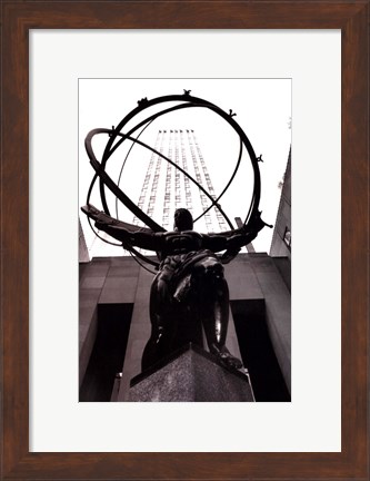 Framed Atlas at Rockefeller Center Print