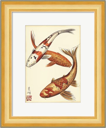 Framed Koi Fish I Print