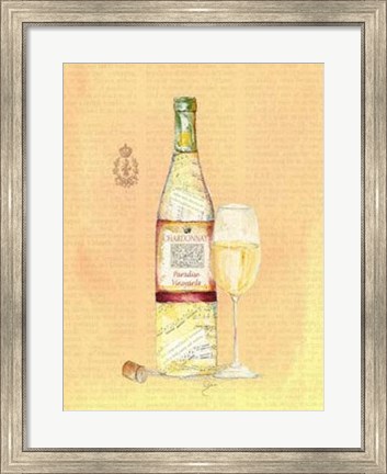 Framed Wine Collage I Print