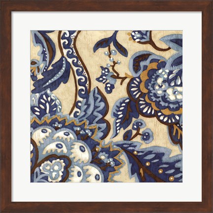 Framed Custom Indigo Tapestry II Print