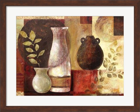 Framed Spice Vases II Print