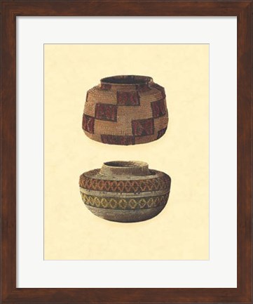 Framed Hand Woven Baskets III Print