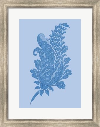 Framed Porcelain Blue Motif IV Print