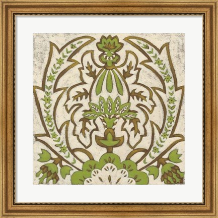 Framed Lotus Tapestry II Print