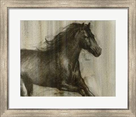 Framed Dynamic Stallion I Print