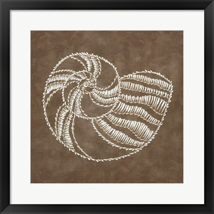 Framed Embroidered Shells II Print