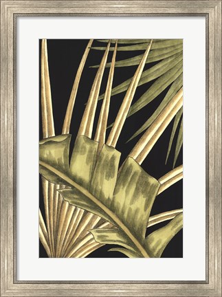 Framed Rustic Tropical Leaves III Print